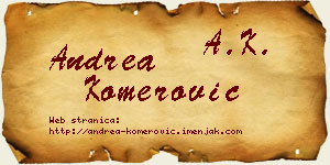 Andrea Komerović vizit kartica